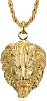 Pendentif Lion en Acier Inoxydable - Élégance et Force