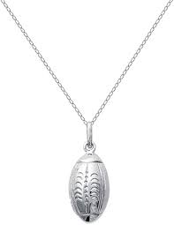 Collier BALLON Argent - Élégance et Passion pour le Rugby