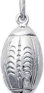 Pendentif Ballon Rugby en Argent - Élégance Sportive