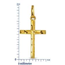 Pendentif Croix Or Jaune 14 Carats - Miore