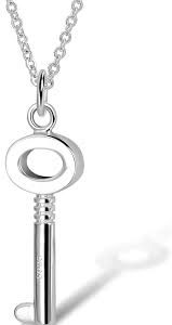 Pendentif Clef Argent Ajustable - Un Cadeau Inoubliable pour les Anniversaires