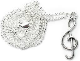 Pendentif Clé Miniblings Musique Chaîne Argent - Élégance et Originalité