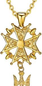 Pendentif Huguenote Protestant en Or - Élégance et Spiritualité