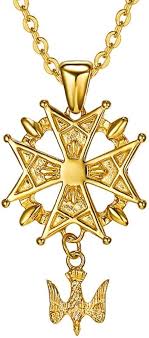 Pendentif Huguenote Protestant en Or - Élégance et Spiritualité