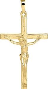 Pendentif Christ en Or 14 Carats - Élégance et Spiritualité