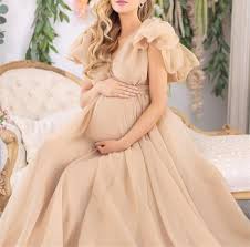 Robe de Chambre Maternité Bouffante Transparente - Élégance et Confort