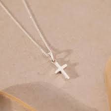 Collier Enfant en Argent avec Pendentif Croix 925