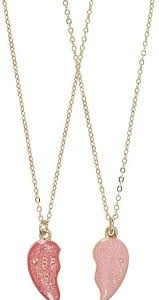 Collier Partager Fantaisie Sentiments - Pendentif Moitié de Coeur