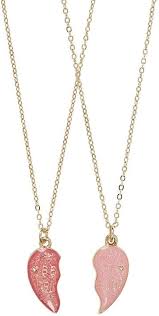 Collier Partager Fantaisie Sentiments - Pendentif Moitié de Coeur