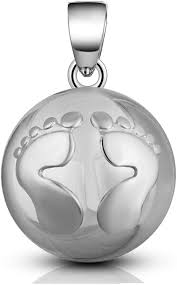 Pendentif Grossesse Argent Relief - Élégance et Symbolisme