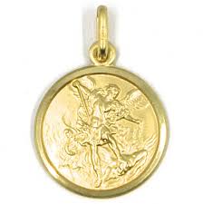 Pendentif Médaille ARCANGELO en Or - Protection Élégante