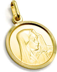 Pendentif Médaille Vierge Addolorata Satiné - Élégance et Spiritualité
