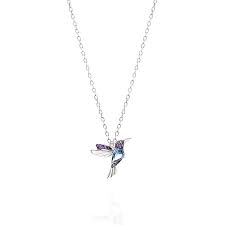 Collier Pendentif Oiseau en Argent Sterling avec Zirconium