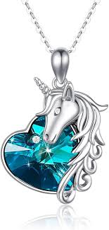 Collier Licorne Sterling Pendentif Cristal - Élégance et Magie