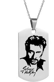 Pendentif Johnny Hallyday en Inoxydable – Élégance et Souvenir