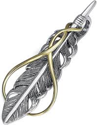 Pendentif en Argent Sterling pour Hommes - Plume Élégante