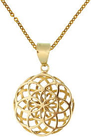 Pendentif Fleur de Vie en Laiton Antique - Élégance et Spiritualité