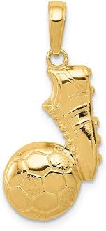 Pendentif Chaussure Ballon Foot Jaune - Élégance Sportive