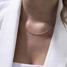 Chaîne Serpent en Argent Rhodié - Élégance et Durabilité