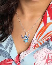 Pendentif Stitch en Zirconium Sterling - L'élégance Disney