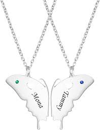 HooAMI Collier Damitié Personnalisé Pendentif - Un Cadeau Inoubliable