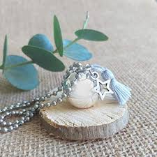 Chaîne Personnalisable Argenté avec Pompon pour Grossesse