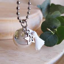 Chaîne Personnalisable en Argenté avec Pompon pour Grossesse