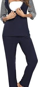 Pyjama Grossesse Confortable pour Allaitement et Accouchement