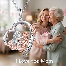 Collier Sterling Pendentif YAFEINI - Un cadeau idéal pour la fête des mères