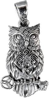 Pendentif Chouette Amulette Celtique - Élégance et Protection