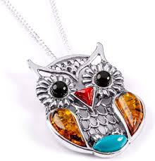 Pendentif Chouette en Turquoise de Classique Cognac