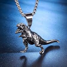 Collier Dinosaure Pendentif Tyrannosaurus en Acier Inoxydable - Un Bijou Unique