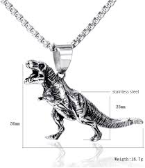 Pendentif Dinosaure Tyrannosaure en Inoxydable - Un Style Préhistorique Unique