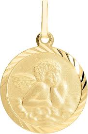 Pendentif Ange en Or Véritable - Élégance et Protection