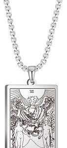 VASSAGO Premier Pendentif Collier Inoxydable - Un Éclat Mystique