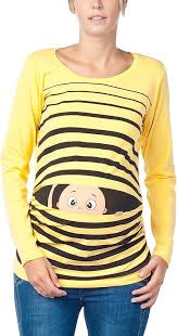 Joli T Shirt Grossesse avec Motif - Confort et Style pour les Futures Mamans