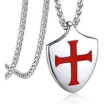 Pendentif Médaillon en Inoxydable avec Croix Templière - Protection et Élégance