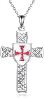 Collier Pendentif Templier en Argent Sterling - Croix Templiere