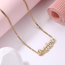 Collier Pendentif Personnalisé en Plaqué Or pour Femme