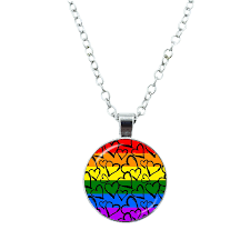Pendentif Rainbow Transgenre en Argent Sterling - Célébrez la Diversité