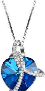 Pendentif Coeur Bleu Swarovski pour Femme - Élégance et Raffinement
