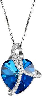 Pendentif Coeur Bleu Swarovski pour Femme - Élégance et Raffinement
