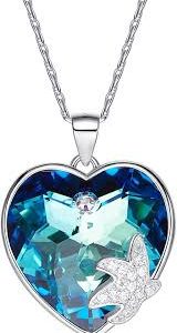 Pendentif Coeur Bleu Swarovski pour Femme - Élégance et Stylé