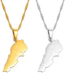 Collier Pendentif Carte Liban Patriotiques - Élégance et Fierté