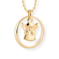 Pendentif Gardien en Plaque Or pour Enfants - Fish Collier