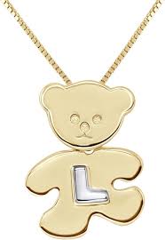 Pendentif Enfant Anallergique Amours Bisous Câlins en Plaque Or