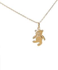 Ensemble Pendentif Véritable Poinçonnés Nounours - Un Cadeau Idéal pour Enfant