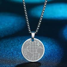 Collier Pendentif Continents - Un Voyage à Travers le Monde