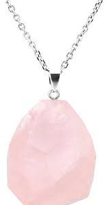 Pendentif Irrégulier en Quartz Rose - Élégance et Énergie Positive