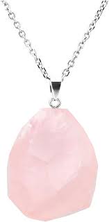 Pendentif Irrégulier en Quartz Rose - Élégance et Énergie Positive